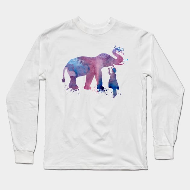 elephant and child Long Sleeve T-Shirt by TheJollyMarten